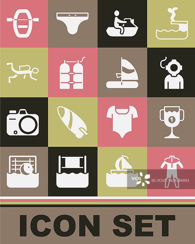 水肺潜水服奖杯水肺套装图片素材