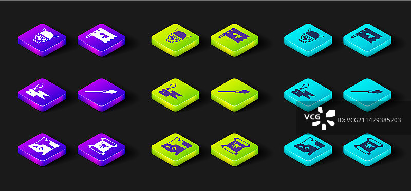 折叠地图和羊皮卷轴图片素材