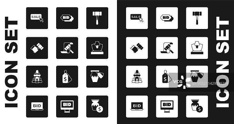 带珠宝的拍卖槌价格标签图片素材