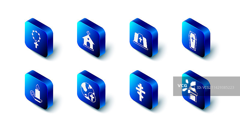 教堂建筑、教皇帽与棺材素材图片素材