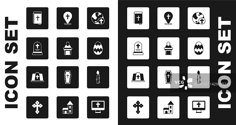 基督教十字架与地球仪图片素材