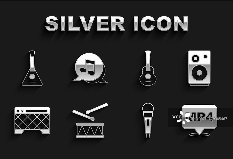 架子鼓、鼓槌、立体声扬声器和MP4图片素材