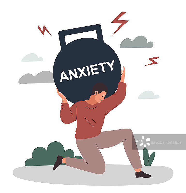 焦虑的男人图片素材