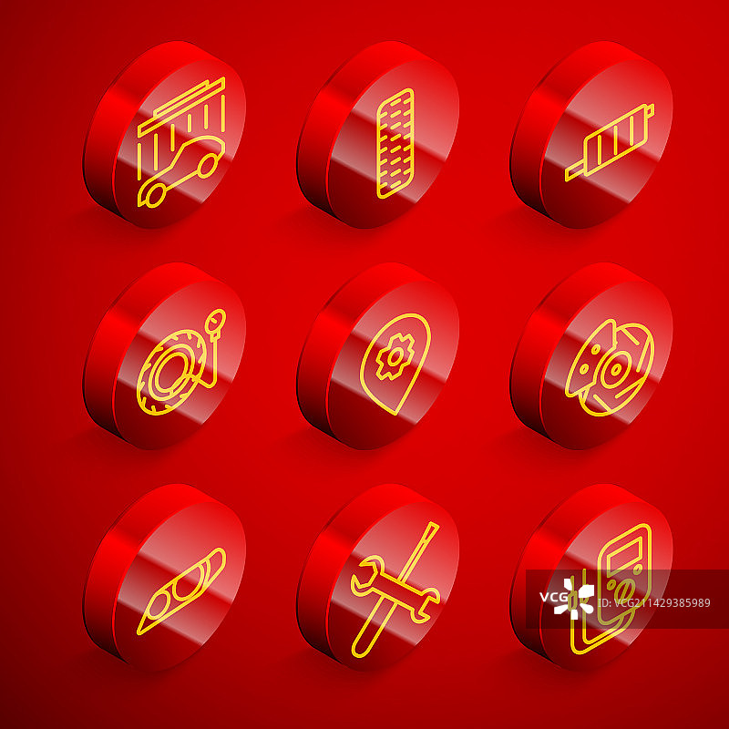 汽车清洗轮胎消声器套装图片素材