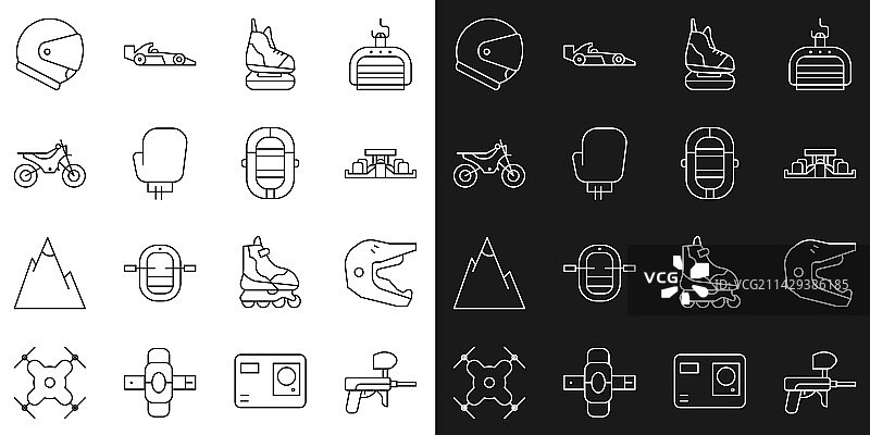 彩弹枪和越野摩托车图片素材