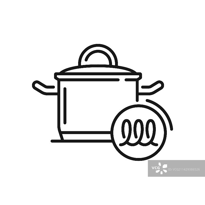 适用于电磁炉的锅具轮廓图标图片素材