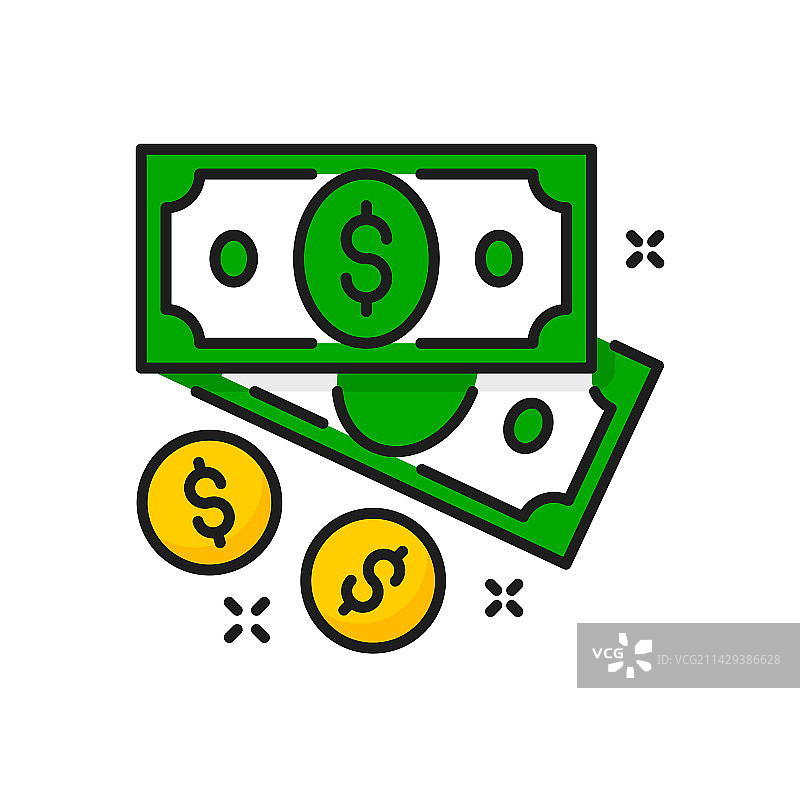 美元和赌场硬币图片素材