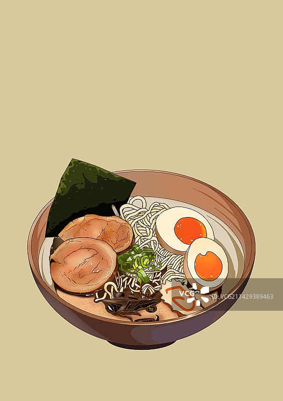 食物日式拉面商业插画图片素材