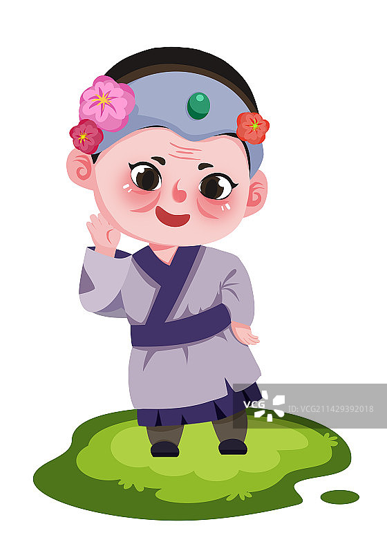 Q版古风红楼梦人物刘姥姥图片素材