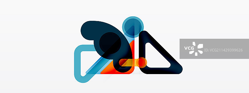 几何原语，线，圆，抽象图片素材