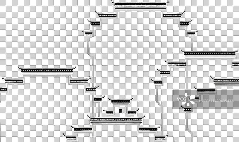 江南古建筑微派马头墙江南建筑图片素材