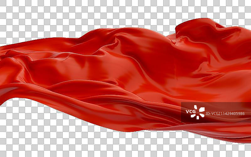 3D渲染红色波纹图片素材