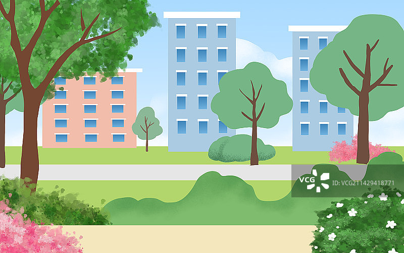 小区环境图片素材