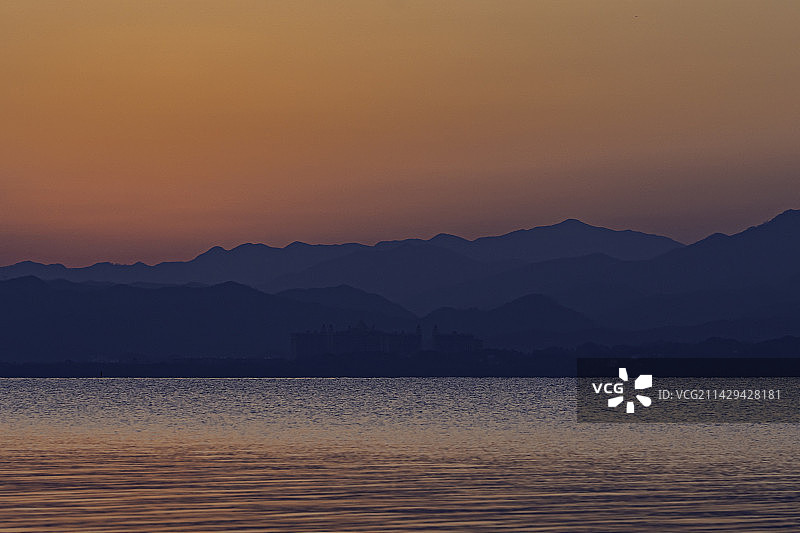 太平湖傍晚图片素材