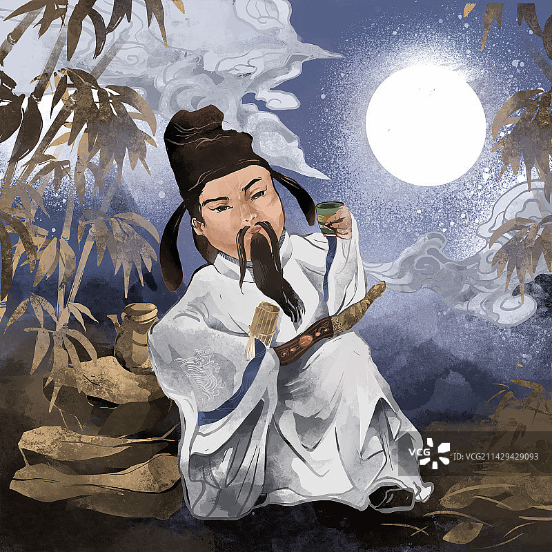 诗词诗人诗仙李白图片素材