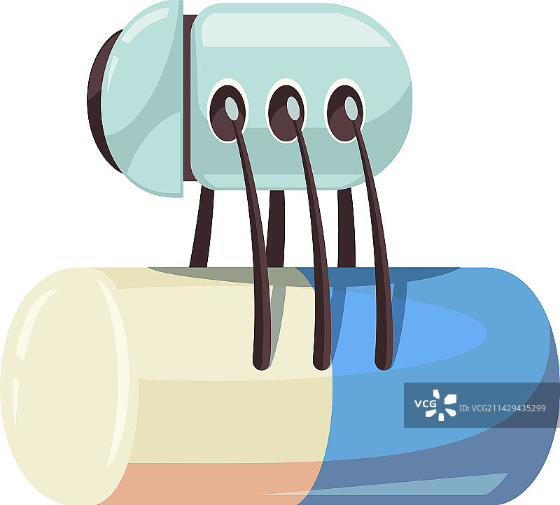 纳米机器人胶囊组合图片素材