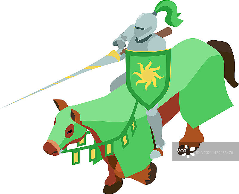 2.5D中世纪骑士构图图片素材