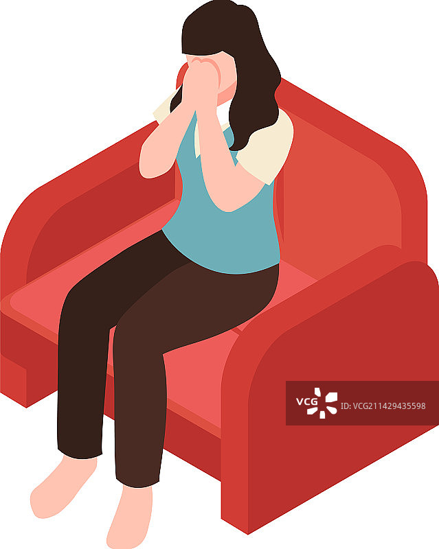 抑郁中的哭泣图片素材