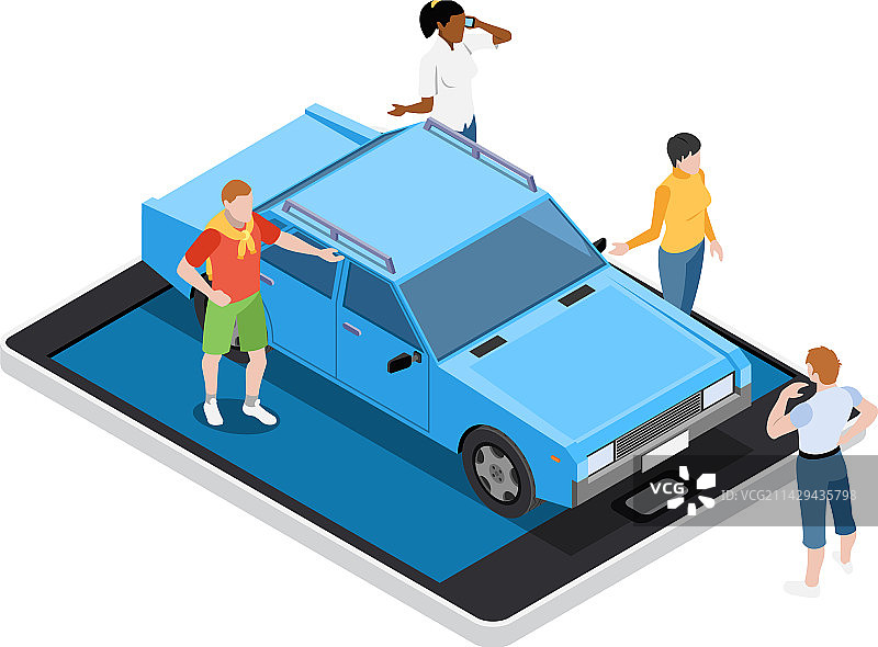 共享汽车乘客构成图片素材