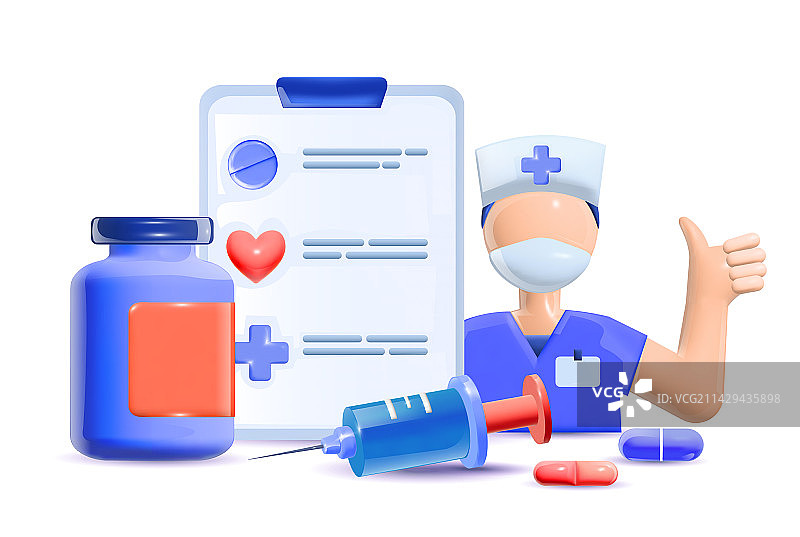 卡通药方组合图片素材