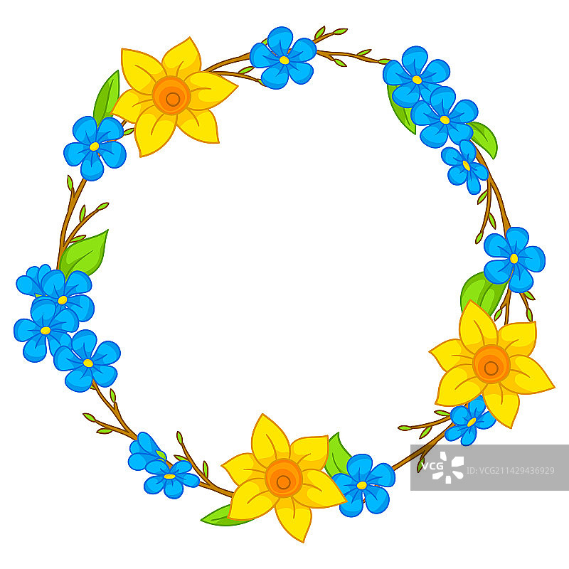 装饰夏季花卉的美丽画框图片素材