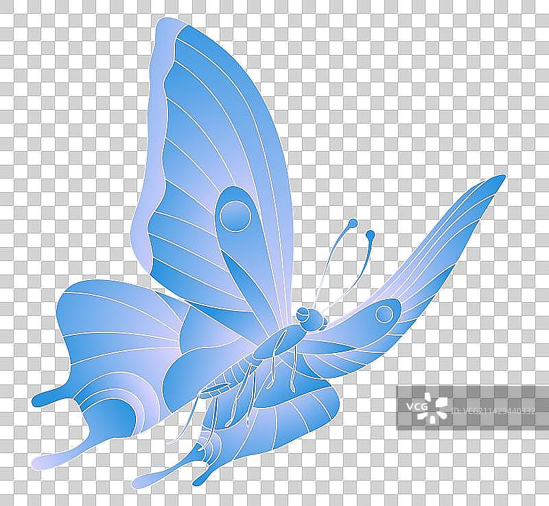 蝴蝶元素-国潮图片素材