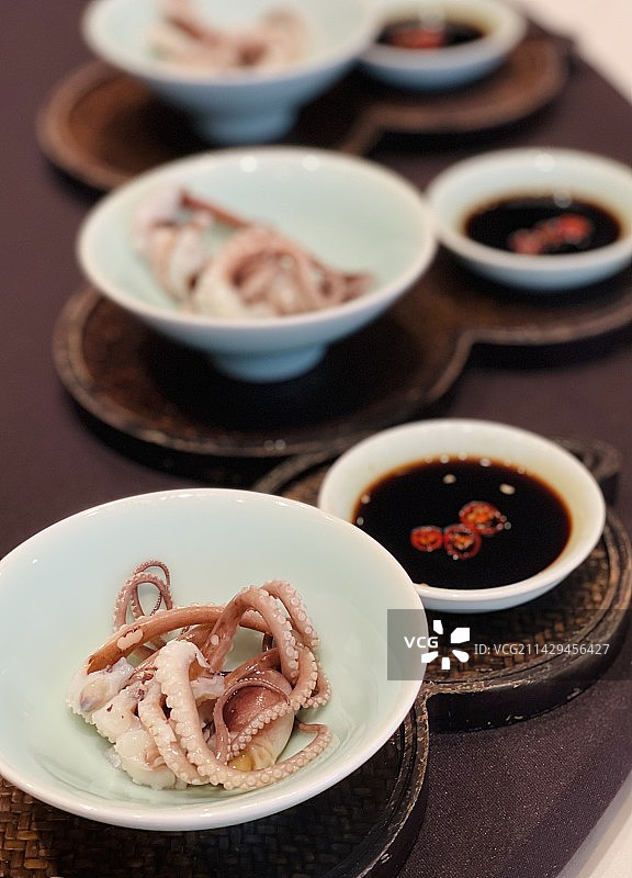 八爪鱼刺身特写图片素材