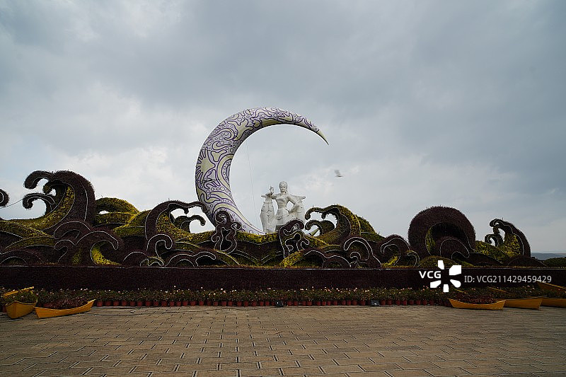 洱海渔女像图片素材