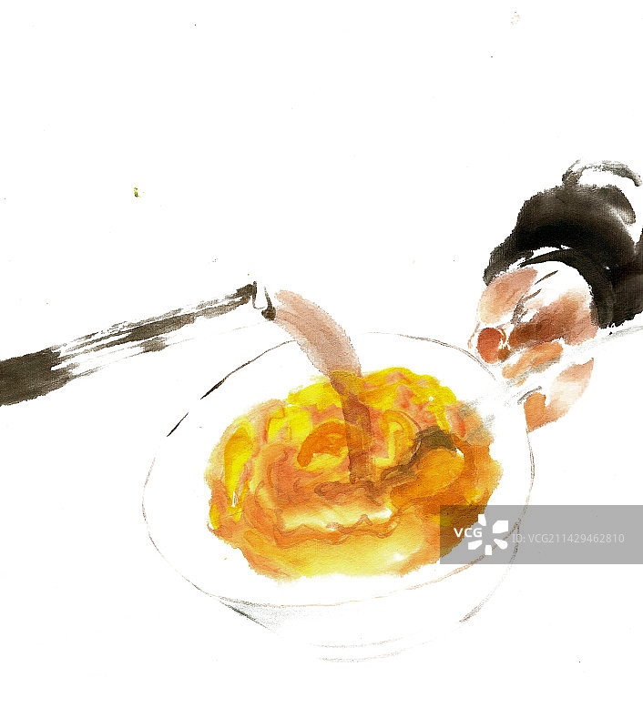 浓稠的糁汤图片素材