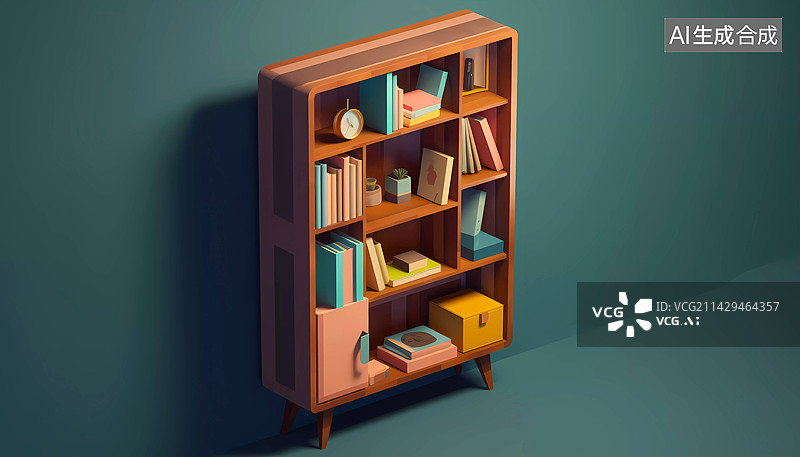 【AI数字艺术】书柜系列图片素材