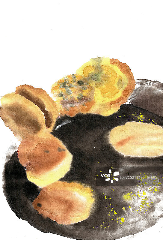 油炸菜盒子图片素材