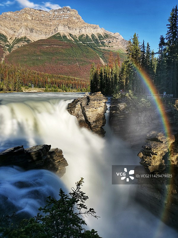 彩虹瀑布图片素材