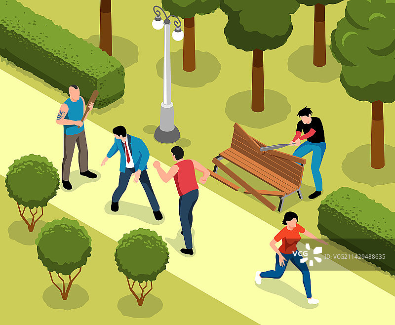 破坏者等距图图片素材