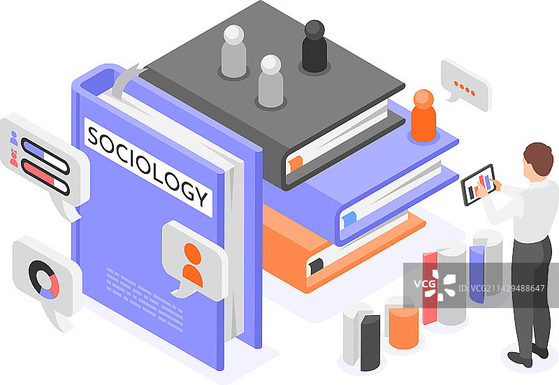 社会学书籍学习组合图片素材