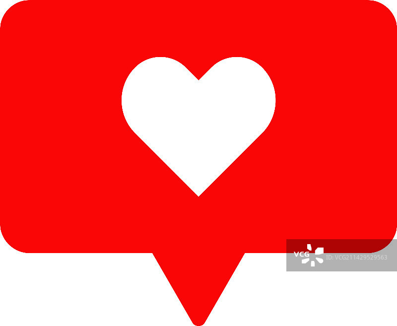 社交媒体爱心通知图标图片素材