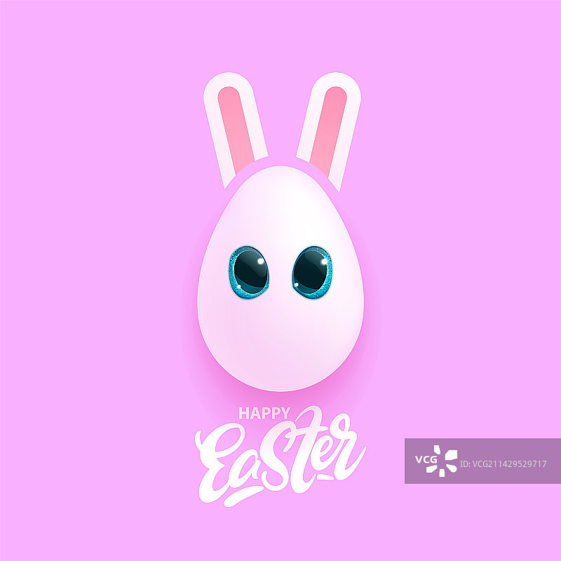 带有鸡蛋和兔子的复活节贺卡图片素材