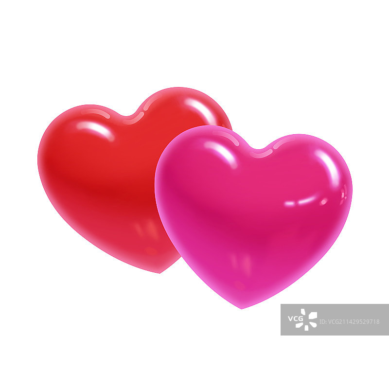 白色情人节爱心概念图片素材