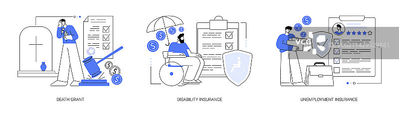 社交金融支持抽象概念图片素材