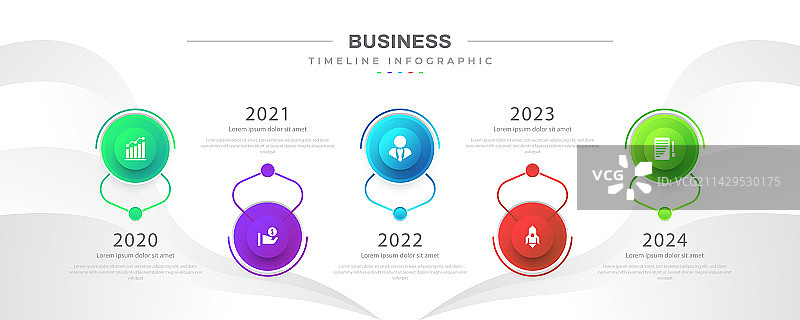 具有5个选项的商业信息图设计模板图片素材