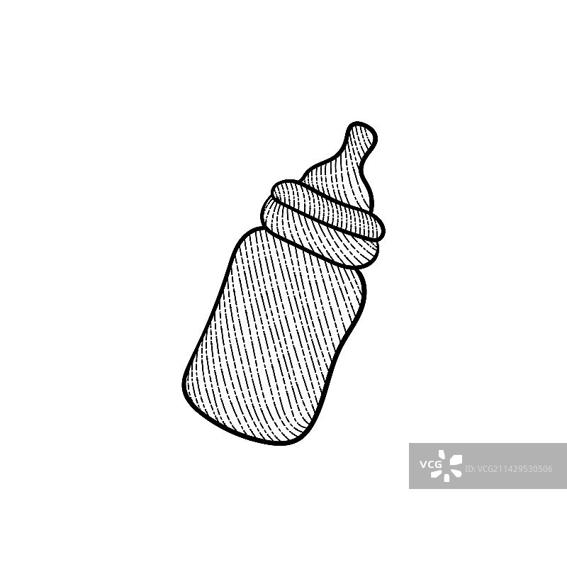 复古风格创意设计的婴儿奶瓶图片素材