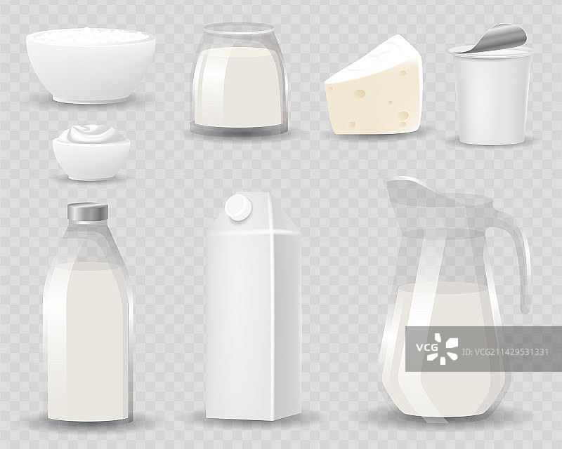 逼真的乳制品图片素材