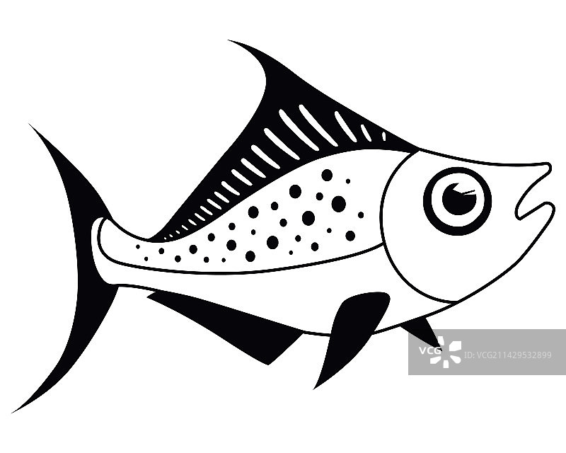 海洋生物黑色图标图片素材