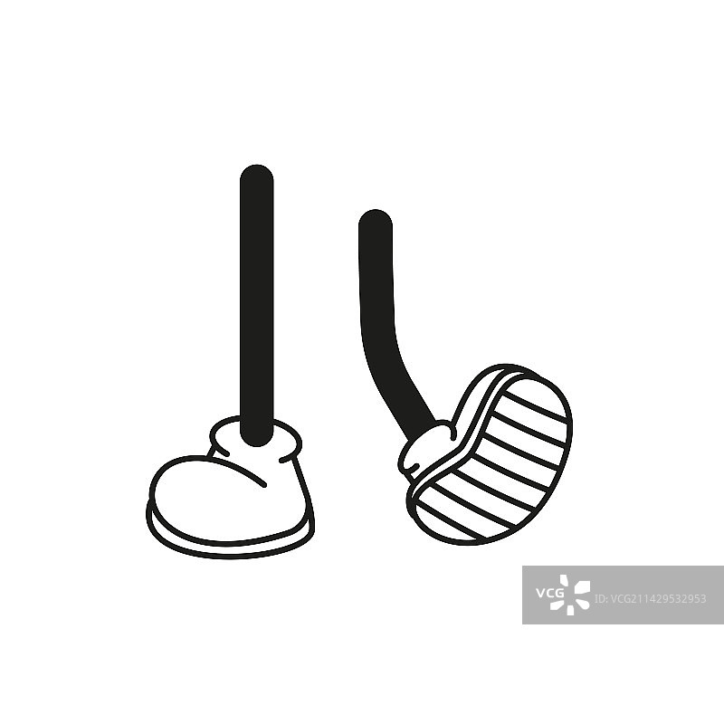 卡通运动鞋走路脚图片素材