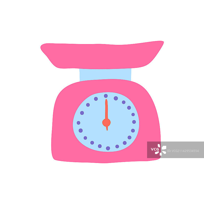 卡通彩色可爱秤厨房图标图片素材