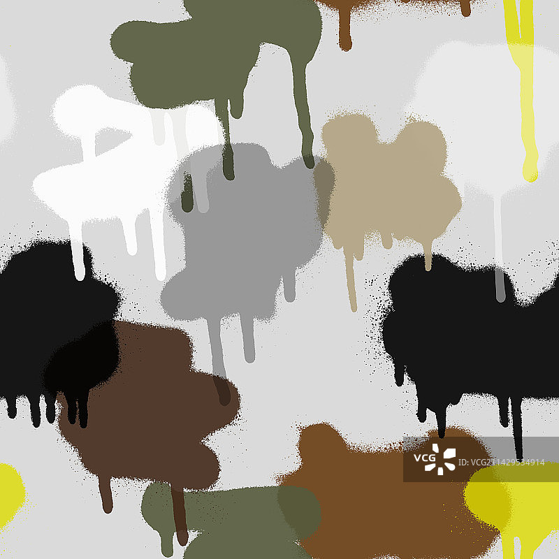 涂鸦喷漆无缝图案图片素材
