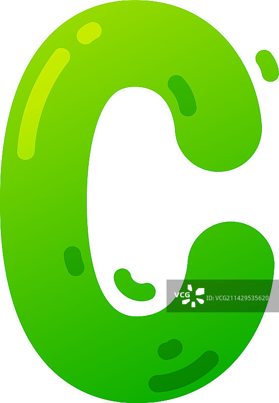 有趣的明亮气球儿童字母C图片素材