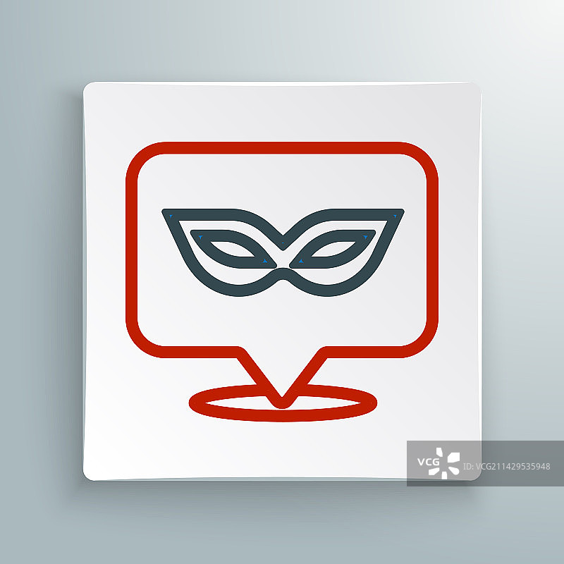 白色背景上的狂欢节面具图标图片素材