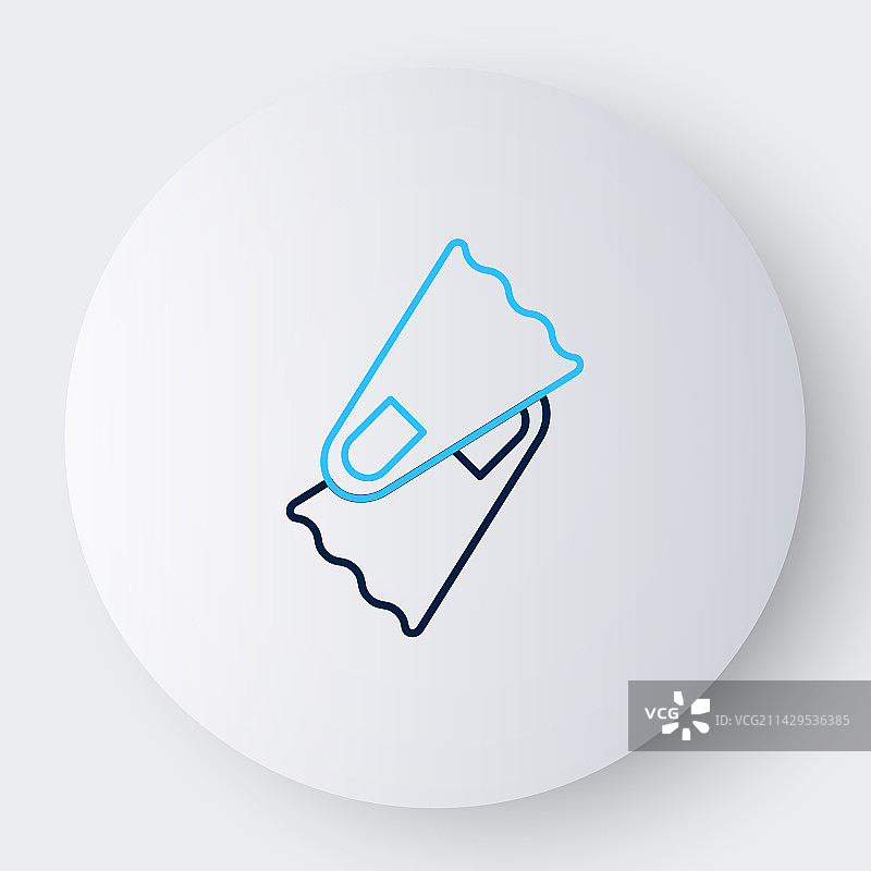 游泳脚蹼线性图标图片素材