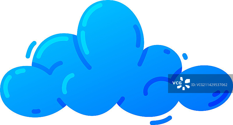 蓝色软云图标和儿童设计图片素材