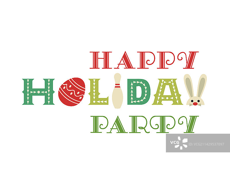 复活节快乐节日保龄球派对字母图片素材